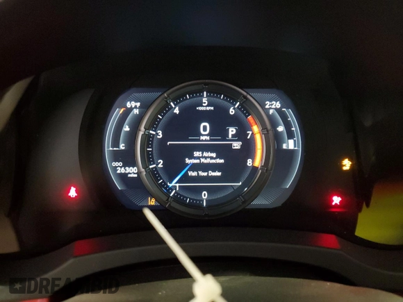 2022 Lexus IS 350 F Sport with VIN JTHGZ1E29N5025881, listed as a Copart auction lot 49969045 with 26,300 mi miles and Salvage title. Bid and sale history available at DreamBid. Image 9.