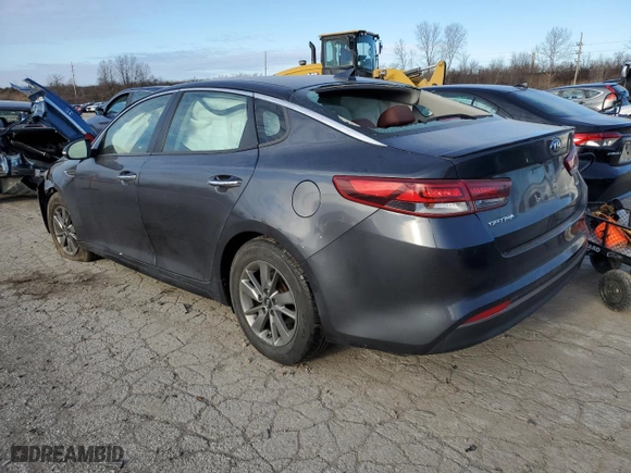 2017 Kia Optima LX 1.6T with VIN 5XXGT4L12HG169951, listed as a Copart auction lot 87221124 with 0 mi miles and Salvage Title. Bid and sale history available at carsss.com. Image 2.