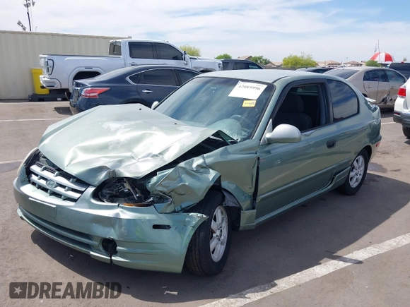 2003 Hyundai Accent GL with VIN KMHCG35C53U277734, listed as a IAAI auction lot 42085996 with 108,369 mi miles. Bid and sale history available at carsss.com. Image 6.