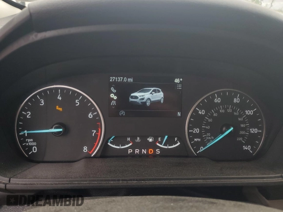 2021 Ford EcoSport SE with VIN MAJ3S2GE1MC437827, listed as a Copart auction lot 50764635 with 27,137 mi miles and Salvage Title. Bid and sale history available at DreamBid. Image 9.