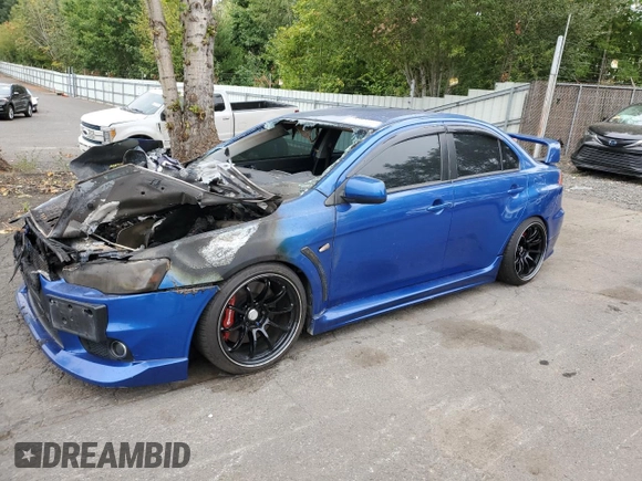 2008 Mitsubishi Lancer Evolution GSR with VIN JA3AW86VX8U044188, listed as a Copart auction lot 70872314 with 0 mi miles and Salvage Title. Bid and sale history available at carsss.com. Image 1.