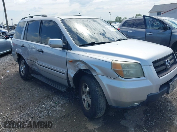 2006 Honda Pilot EX-L with VIN 2HKYF18596H563583, listed as a IAAI auction lot 42183326 with 181,665 mi miles and . Bid and sale history available at DreamBid. Image 1.
