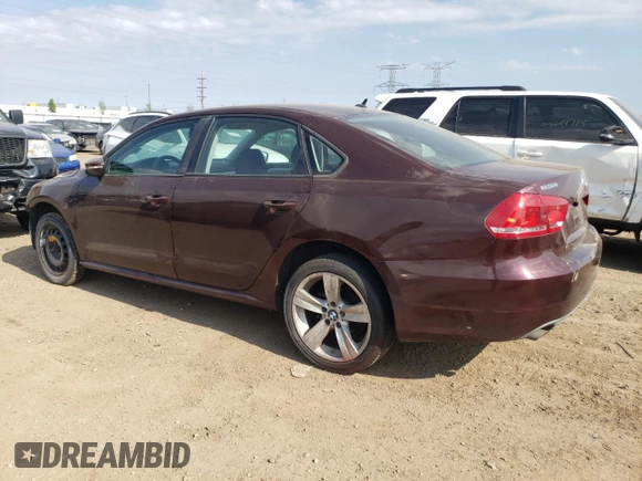 2012 Volkswagen Passat S with VIN 1VWAP7A30CC042976, listed as a Copart auction lot 56159455 with 130,729 mi miles and Salvage title. Bid and sale history available at DreamBid. Image 2.