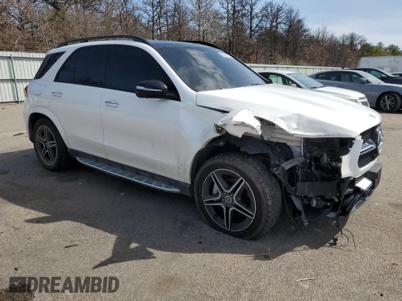 2021 Mercedes-Benz GLE 350 with VIN 4JGFB4KB7MA470273, listed as a Copart auction lot 50621625 with 58,590 mi miles and Salvage title. Bid and sale history available at DreamBid. Image 4.