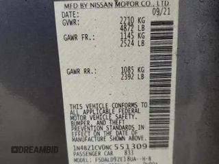 2022 Nissan LEAF SV Plus z VIN 1N4BZ1CV0NC551309, wystawiony jako Copart lot #43648275 z przebiegiem 25 582 mil mil oraz Szkoda całkowita • Salvage title. Historia ofert i sprzedaży dostępna na DreamBid. Obrazek 12.