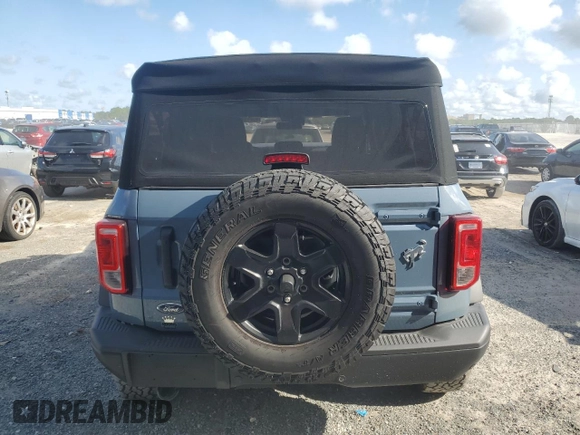 2024 Ford Bronco with VIN 1FMEE1BP7RLA20924, listed as a Copart auction lot 69381544 with 8,042 mi miles and Salvage title. Bid and sale history available at DreamBid. Image 6.