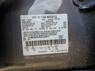 2023 Ford Explorer XLT с VIN 1FMSK8DH3PGC05875, выставлен на аукционе Copart как лот 62849355 с пробегом Не указан миль и На запчасти • Non repairable. История ставок и продаж доступна на DreamBid. Изображение 13.