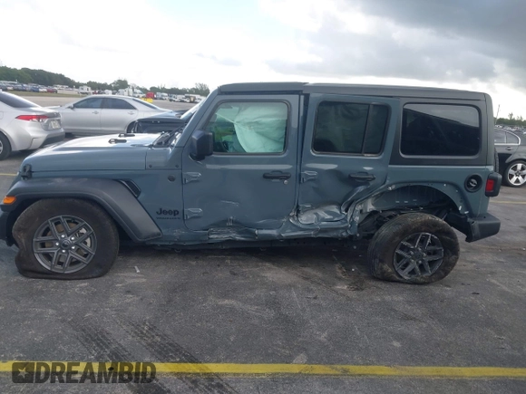 2024 Jeep Wrangler Sport S with VIN 1C4PJXDN8RW370133, listed as a IAAI auction lot 42453029 with 10,415 mi miles and . Bid and sale history available at DreamBid. Image 15.