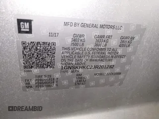 2018 Chevrolet Suburban LT z VIN 1GNSKHKC2JR201282, wystawiony jako IAAI lot #41312994 z przebiegiem 99 783 mil mil oraz . Historia ofert i sprzedaży dostępna na DreamBid. Obrazek 9.