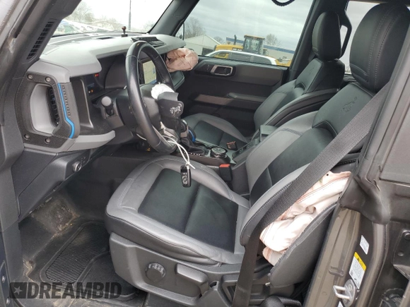2022 Ford Bronco with VIN 1FMEE5BP0NLA95787, listed as a Copart auction lot 47701705 with 50,173 mi miles and Salvage title. Bid and sale history available at DreamBid. Image 7.