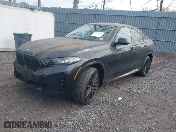 2025 BMW X6 xDrive40i with VIN 5UX33EX09S9Y89594, listed as a IAAI auction lot 42072438 with 460 mi miles and . Bid and sale history available at DreamBid. Image 2.