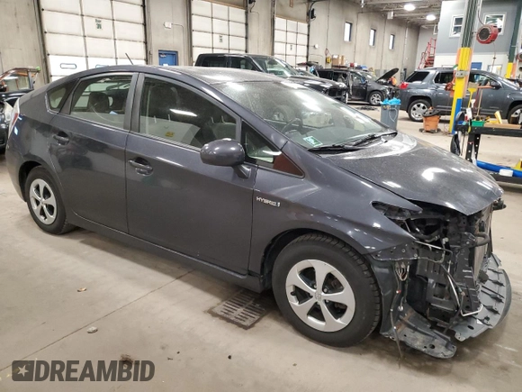 2013 Toyota Prius One with VIN JTDKN3DU2D5666794, listed as a Copart auction lot 52076955 with 106,861 mi miles and Salvage Title. Bid and sale history available at carsss.com. Image 4.
