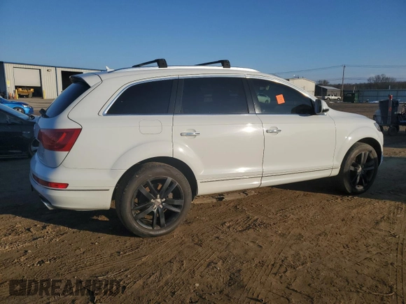 2012 Audi Q7 3.0L TDI Premium Plus with VIN WA1LMAFE0CD009461, listed as a Copart auction lot 88027175 with 0 mi miles and Salvage Title. Bid and sale history available at carsss.com. Image 3.