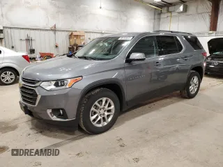 2019 Chevrolet Traverse LT Cloth with VIN 1GNEVGKWXKJ184191, listed as a Copart auction lot 58762025 with 92,714 mi miles and Salvage title. Bid and sale history available at DreamBid. Image 1.