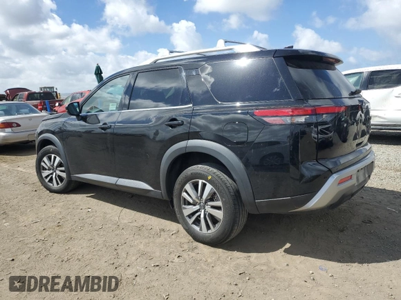 2023 Nissan Pathfinder SL z VIN 5N1DR3CA3PC223523, wystawiony jako Copart lot #50059235 z przebiegiem 63 702 mil mil oraz Szkoda całkowita • Salvage title. Historia ofert i sprzedaży dostępna na DreamBid. Obrazek 2.