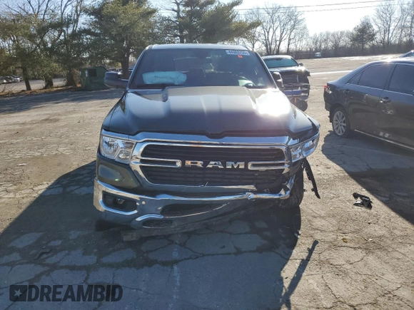 2021 Ram 1500 Big Horn with VIN 1C6SRFBT9MN558180, listed as a Copart auction lot 44503755 with 55,051 mi miles and Salvage Title. Bid and sale history available at carsss.com. Image 5.