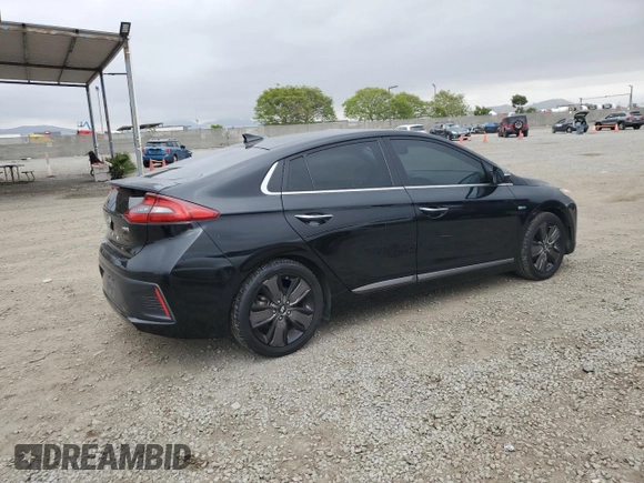 2017 Hyundai Ioniq Limited with VIN KMHC85LC4HU036119, listed as a Copart auction lot 55686595 with 326,888 mi miles and Salvage title. Bid and sale history available at DreamBid. Image 3.