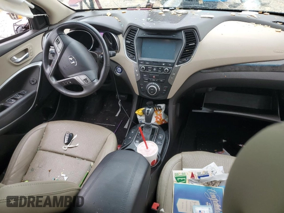 2017 Hyundai Santa Fe 2.4L with VIN 5XYZU3LB2HG399557, listed as a Copart auction lot 58777505 with 69,428 mi miles and Salvage title. Bid and sale history available at DreamBid. Image 8.