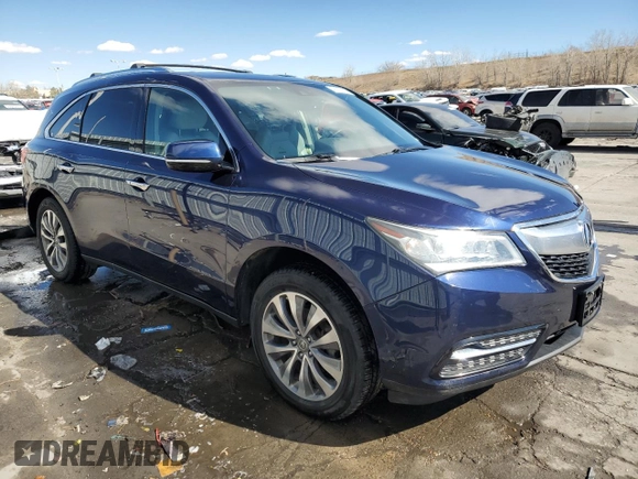 2014 Acura MDX Tech Pkg with VIN 5FRYD4H45EB005739, listed as a Copart auction lot 46707585 with 85,789 mi miles and Salvage Title. Bid and sale history available at carsss.com. Image 4.