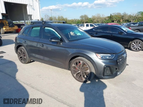 2021 Audi SQ5 Premium Plus with VIN WA1B4AFYXM2018610, listed as a IAAI auction lot 41672661 with 53,098 mi miles. Bid and sale history available at carsss.com. Image 1.