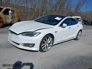 2016 Tesla Model S 90D with VIN 5YJSA1E2XGF171288, listed as a IAAI auction lot 41766075 with 112,927 mi miles. Bid and sale history available at carsss.com. Image 2.