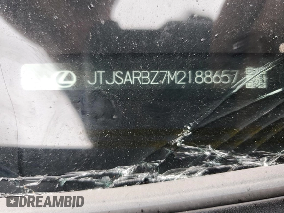 2021 Lexus NX 300 F Sport с VIN JTJSARBZ7M2188657, выставлен на аукционе Copart как лот 56019735 с пробегом Не указан миль и Списание • Salvage title. История ставок и продаж доступна на DreamBid. Изображение 13.