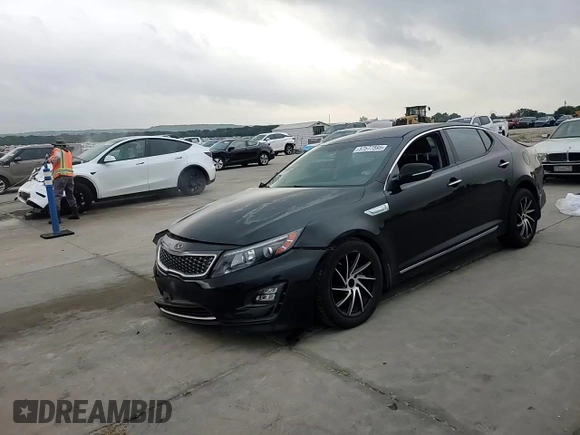 2015 Kia Optima EX with VIN KNAGN4AD0F5090350, listed as a Copart auction lot 57577595 with 109,345 mi miles and Salvage title. Bid and sale history available at DreamBid. Image 13.