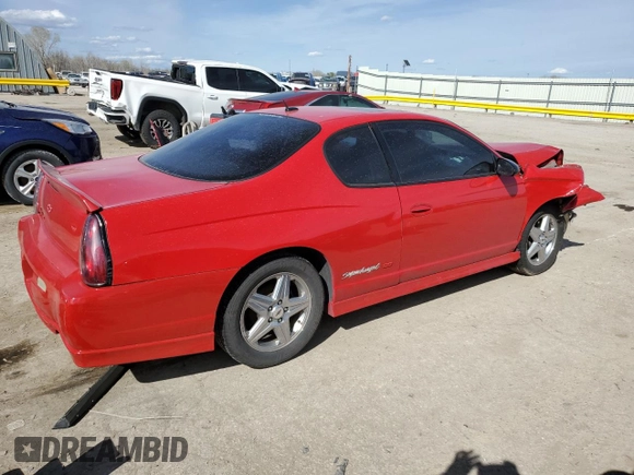 2005 Chevrolet Monte Carlo SS Supercharged z VIN 2G1WZ151659313406, wystawiony jako Copart lot #51534635 z przebiegiem 242 283 mil mil oraz Szkoda całkowita • Salvage title. Historia ofert i sprzedaży dostępna na DreamBid. Obrazek 3.
