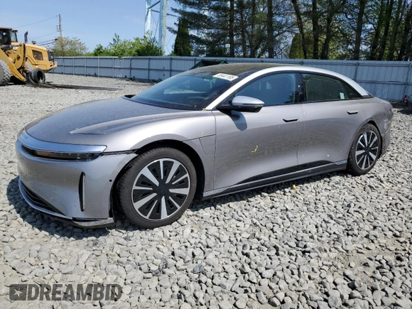 2023 Lucid Air Grand Touring z VIN 50EA1GBA9PA003155, wystawiony jako Copart lot #55441165 z przebiegiem 6 078 mil mil oraz Szkoda całkowita • Salvage title. Historia ofert i sprzedaży dostępna na DreamBid. Obrazek 1.