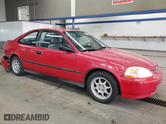 1998 Honda Civic HX with VIN 1HGEJ7128WL101968, listed as a Copart auction lot 51053835 with 297,230 mi miles and Salvage Title. Bid and sale history available at carsss.com. Image 4.