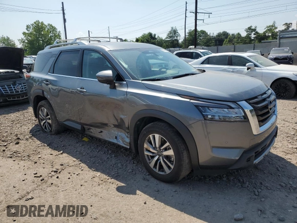 2023 Nissan Pathfinder SL with VIN 5N1DR3CC9PC212656, listed as a Copart auction lot 62314425 with 36,306 mi miles and Salvage title. Bid and sale history available at DreamBid. Image 4.