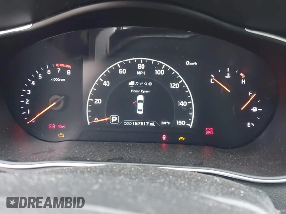 2014 Kia Cadenza Premium with VIN KNALN4D74E5125829, listed as a IAAI auction lot 41244172 with 167,617 mi miles. Bid and sale history available at carsss.com. Image 7.