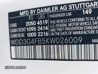 2019 Mercedes-Benz A 220 with VIN WDD3G4FB5KW026009, listed as a IAAI auction lot 41587435 with 40,950 mi miles and . Bid and sale history available at DreamBid. Image 9.