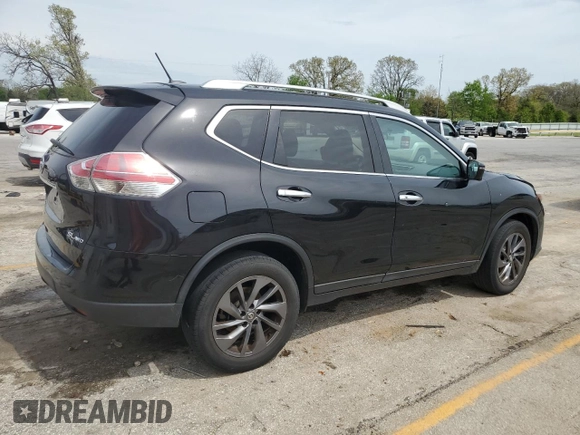 2016 Nissan Rogue S with VIN 5N1AT2MV7GC816401, listed as a Copart auction lot 53946055 with 154,160 mi miles and Salvage Title. Bid and sale history available at DreamBid. Image 3.