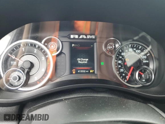 2021 Ram 2500 Tradesman with VIN 3C6UR5CL5MG655323, listed as a Copart auction lot 60058645 with 413,532 mi miles and Salvage title. Bid and sale history available at DreamBid. Image 9.
