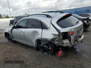 2017 Infiniti QX70 with VIN JN8CS1MU0HM140438, listed as a Copart auction lot 45424975 with 112,925 mi miles and Salvage title. Bid and sale history available at DreamBid. Image 2.