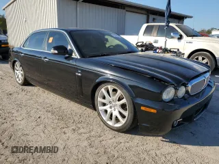 2008 Jaguar XJ with VIN SAJWA79B98SH29042, listed as a Copart auction lot 43599575 with 0 mi miles and Salvage Title. Bid and sale history available at carsss.com. Image 4.