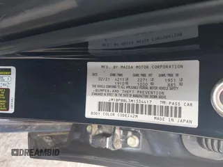 2021 Mazda 3 Select с VIN JM1BPBBL3M1334417, выставлен на аукционе IAAI как лот 42296677 с пробегом 37 142 миль миль и . История ставок и продаж доступна на DreamBid. Изображение 9.
