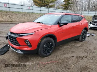 2023 Chevrolet Blazer LT z VIN 3GNKBCR40PS201725, wystawiony jako Copart lot #53100675 z przebiegiem 14 828 mil mil oraz Czysty tytuł • Clean title. Historia ofert i sprzedaży dostępna na DreamBid. Obrazek 1.