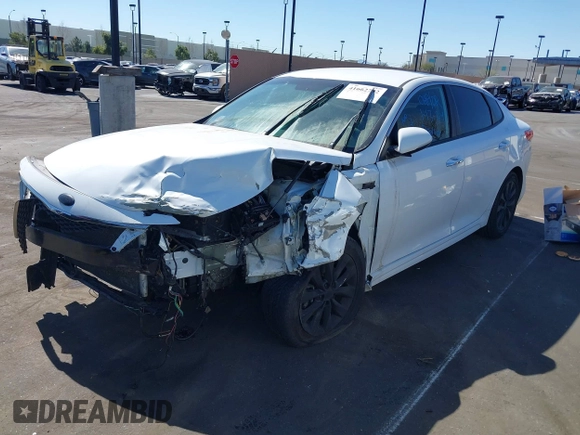 2018 Kia Optima LX with VIN 5XXGT4L37JG266313, listed as a IAAI auction lot 41662782 with Not Provided miles and . Bid and sale history available at carsss.com. Image 2.