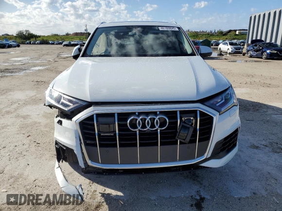 2024 Audi Q7 Premium z VIN WA1ACBF7XRD004147, wystawiony jako Copart lot #46189845 z przebiegiem 14 621 mil mil oraz Szkoda całkowita • Salvage title. Historia ofert i sprzedaży dostępna na DreamBid. Obrazek 5.