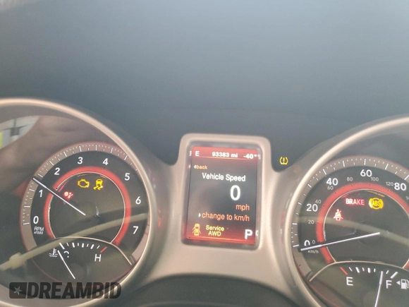 2017 Dodge Journey GT with VIN 3C4PDDEGXHT610387, listed as a Copart auction lot 49231325 with 93,383 mi miles and Salvage Title. Bid and sale history available at DreamBid. Image 9.