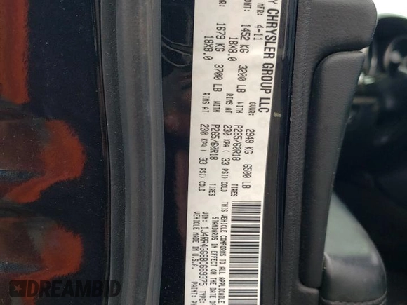 2011 Jeep Grand Cherokee Laredo with VIN 1J4RR4GG6BC669375, listed as a Copart auction lot 61526885 with 154,727 mi miles and Clean title. Bid and sale history available at DreamBid. Image 13.