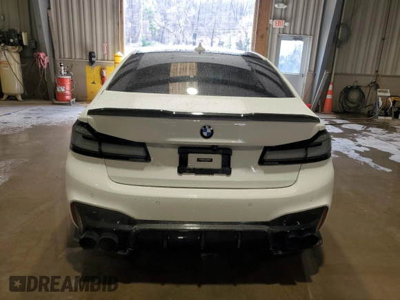 2018 BMW 5 Series M550i xDrive with VIN WBAJB9C5XJB035514, listed as a Copart auction lot 50045425 with 76,325 mi miles and Salvage Title. Bid and sale history available at carsss.com. Image 6.
