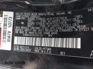 2013 Toyota Sienna XLE with VIN 5TDDK3DC9DS064154, listed as a IAAI auction lot 41898401 with 175,013 mi miles and . Bid and sale history available at DreamBid. Image 9.