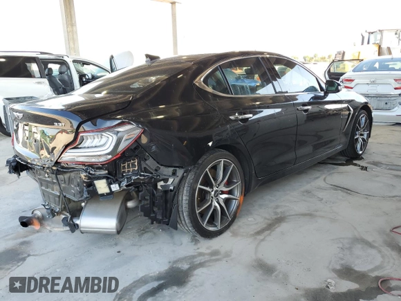 2019 Genesis G70 3.3T Advanced with VIN KMTG74LE2KU026363, listed as a Copart auction lot 56954414 with 11,832 mi miles and Non Repairable. Bid and sale history available at carsss.com. Image 3.