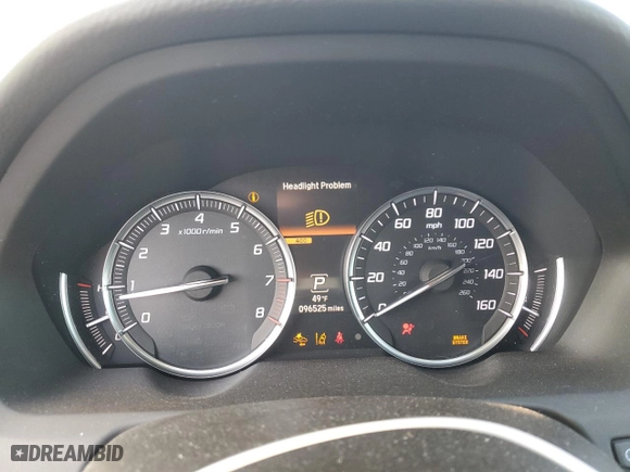 2020 Acura TLX w/Technology Pkg with VIN 19UUB1F55LA009281, listed as a Copart auction lot 51079195 with 96,525 mi miles and Salvage Title. Bid and sale history available at carsss.com. Image 9.