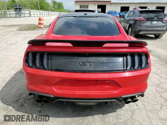 2019 Ford Mustang GT with VIN 1FA6P8CF4K5147549, listed as a Copart auction lot 55528615 with 53,412 mi miles and Salvage title. Bid and sale history available at DreamBid. Image 13.