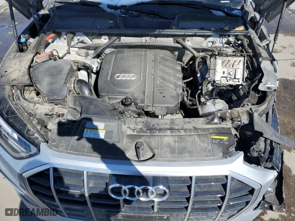 2021 Audi Q5 Premium with VIN WA1AAAFY0M2043357, listed as a Copart auction lot 46441855 with 54,039 mi miles and Salvage Title. Bid and sale history available at carsss.com. Image 12.
