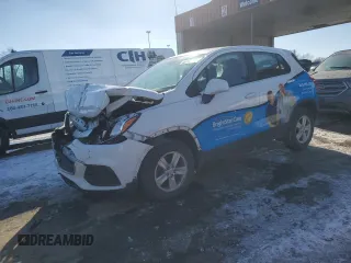 2017 Chevrolet Trax LS with VIN KL7CJNSB4HB128650, listed as a Copart auction lot 46163455 with 61,652 mi miles and Salvage Title. Bid and sale history available at carsss.com. Image 1.